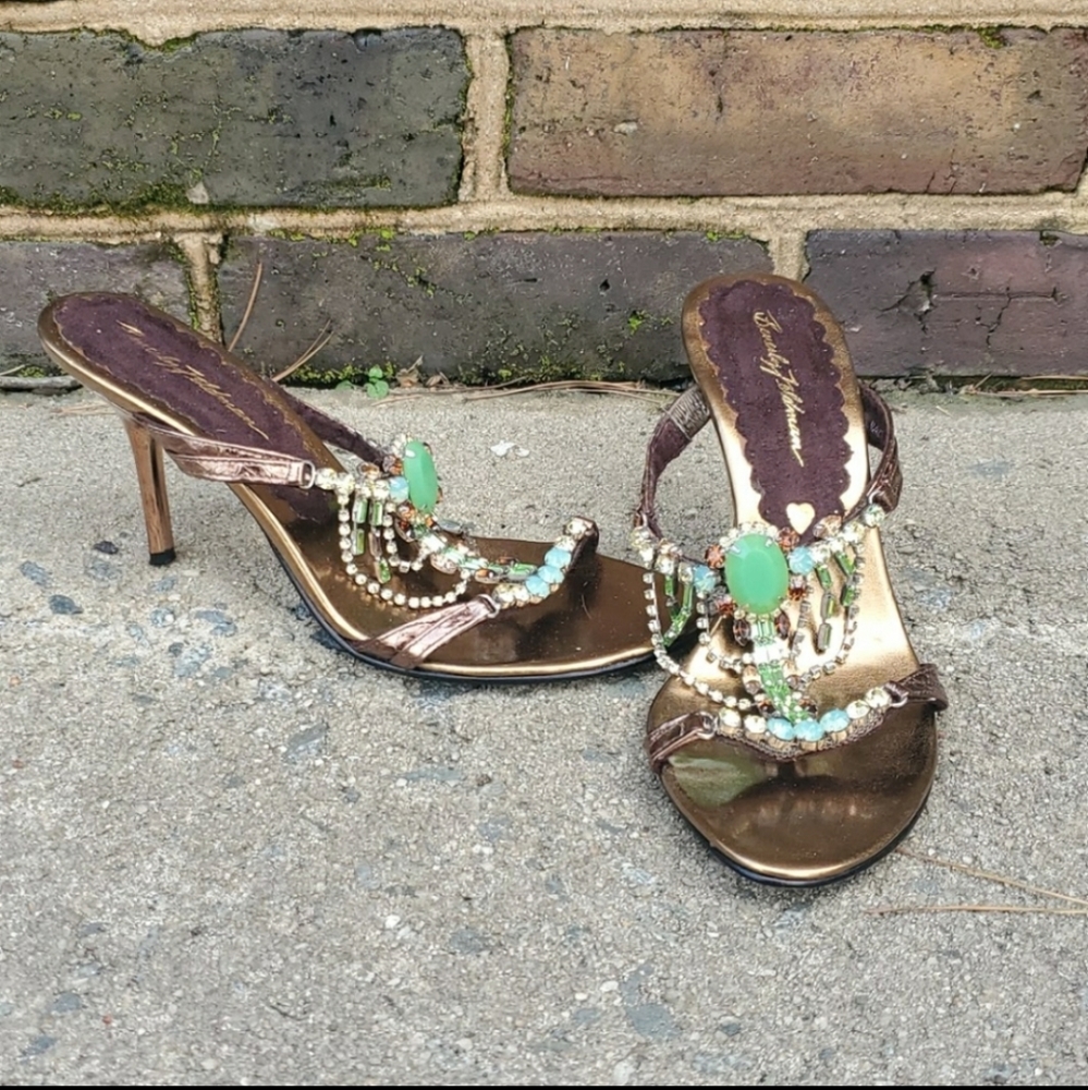 RELISTED Beverly Feldman jeweled be a queen heels - Picture 8 of 8